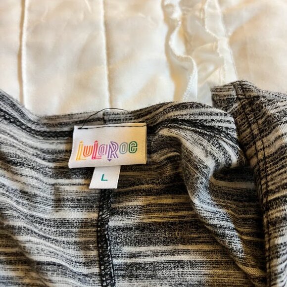 Lularoe Womans Large Heather Black Cardigan EUC - Picture 2 of 2